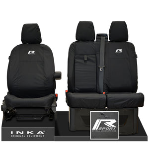 Ford Transit Custom INKA Front Set 1+2 Tailored Waterproof Seat Covers Black