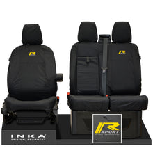 Load image into Gallery viewer, Ford Transit Custom INKA Front Set 1+2 Tailored Waterproof Seat Covers Black
