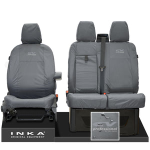 Ford Transit Custom INKA Front Set 1+2 Tailored Waterproof Seat Covers Grey