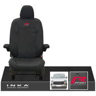 The All New Ford Transit Custom INKA Single Driver Tailored Waterproof Seat Cover Black MY-2024 Onwards