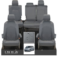 VW ID Buzz Life, Style, GTX Front & Rear Full Set INKA Tailored Waterproof Seat Covers Grey MY22 onwards