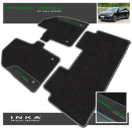 Kia EV6 Car Mats (Front & Rear Set) with Premium Carpet & OEM Leatherette Fits MY 2021 Onwards
