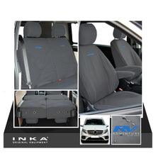 Load image into Gallery viewer, Mercedes Benz Marco Polo V-Class W447 INKA Full Set Front &amp; Rear Tailored Waterproof Seat Covers Grey MY-2014 Onwards
