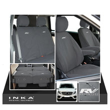 Load image into Gallery viewer, Mercedes Benz Marco Polo V-Class W447 INKA Full Set Front &amp; Rear Tailored Waterproof Seat Covers Grey MY-2014 Onwards
