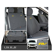Load image into Gallery viewer, Mercedes Benz Marco Polo V-Class W447 INKA Full Set Front &amp; Rear Tailored Waterproof Seat Covers Grey MY-2014 Onwards
