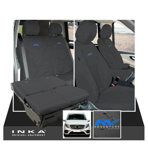 Mercedes Benz Marco Polo V-Class W447 INKA Tailored Waterproof Seat Covers Black MY-2014 Onwards