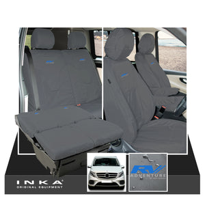 Mercedes Benz Marco Polo V-Class W447 INKA Tailored Waterproof Seat Covers Grey MY-2014 Onwards