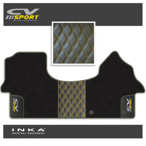 Mercedes Benz Sprinter INKA CV Sport Bentley Leatherette Front Tailored Carpet Mat Black MY18 To Present