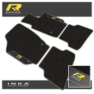 VW Polo Car Mats (Front & Rear Set) with Premium Carpet & OEM Leatherette,  Fits MY09 to MY18