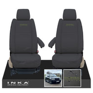 Range Rover Sport L320 MK1 INKA Front Pair Black Tailored Waterproof Seat Covers MY05-13 With Balmoral Edition Embroidery