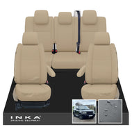 Range Rover SPORT L320 MK1 Front & Rear Set with Center Armrest Tailored Waterproof Seat Covers Almond MY05-13