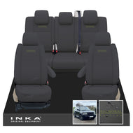 Range Rover SPORT L320 MK1 Front & Rear Set with Center Armrest Tailored Waterproof Seat Covers Black MY05-13 With Balmoral Edition Embroidery