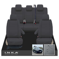 Range Rover SPORT L320 MK1 Front & Rear Set with Center Armrest Tailored Waterproof Seat Covers Black MY05-13