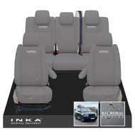 Range Rover SPORT L320 MK1 Front & Rear Set with Center Armrest Tailored Waterproof Seat Covers Grey MY05-13 With Balmoral Edition Embroidery