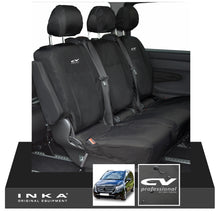 Load image into Gallery viewer, INKA Mercedes Benz Vito , V Class W447 Rear Crew Cab Waterproof Seat Covers Black (Choice of 7 Colours)
