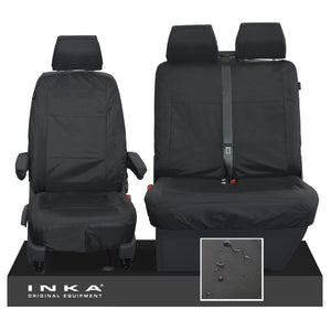 VW Transporter Shuttle T6.1, T6 Front 1+2 Tailored Waterproof Seat Covers MY-15-23 [Choice of 2 Colours]