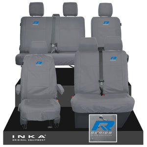 VW Transporter T6.1, T6, T5.1 Front 1+2 & Rear 2+1 Tailored Waterproof Seat Covers Grey MY-10-24