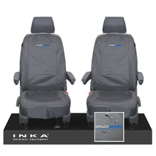 Load image into Gallery viewer, VW Transporter Shuttle T6.1, T6 Front 1+1 Tailored Waterproof Seat Covers Grey MY-15-23
