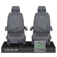 Load image into Gallery viewer, VW Transporter Shuttle T6.1, T6 Front 1+1 Tailored Waterproof Seat Covers Grey MY-15-23
