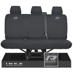 VW Transporter T6.1,T6,T5.1 INKA Rear Triple Tailored Waterproof Seat Cover Set Black MY 09-23