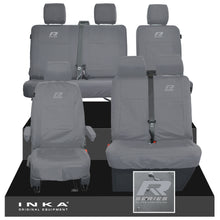 Load image into Gallery viewer, VW Transporter T6.1, T6, T5.1 Front 1+2 &amp; Rear 2+1 Tailored Waterproof Seat Covers Grey MY-10-24
