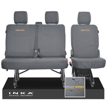 Load image into Gallery viewer, VW Transporter T6.1, T6 INKA Rear Set 2+1 Tailored Waterproof Seat Covers Grey
