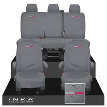 Load image into Gallery viewer, VW Transporter T6.1, T6, T5.1 INKA Front &amp; Rear Tailored Waterproof Seat Covers Grey MY 10-24
