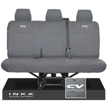 Load image into Gallery viewer, VW Transporter T6.1,T6,T5.1 INKA Rear Triple Tailored Waterproof Seat Cover Set Grey MY 09-23
