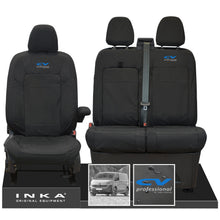 Load image into Gallery viewer, New VW Transporter T7 Panel Van INKA Front Set Tailored Waterproof Seat Covers Black MY25 Onwards

