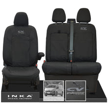Load image into Gallery viewer, New VW Transporter T7 Panel Van INKA Front Set Tailored Waterproof Seat Covers Black MY25 Onwards
