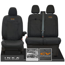 Load image into Gallery viewer, New VW Transporter T7 Panel Van INKA Front Set Tailored Waterproof Seat Covers Black MY25 Onwards
