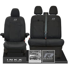 Load image into Gallery viewer, New VW Transporter T7 Panel Van INKA Front Set Tailored Waterproof Seat Covers Black MY25 onwards
