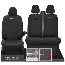Load image into Gallery viewer, New VW Transporter T7 Panel Van INKA Front Set Tailored Waterproof Seat Covers Black MY25 Onwards
