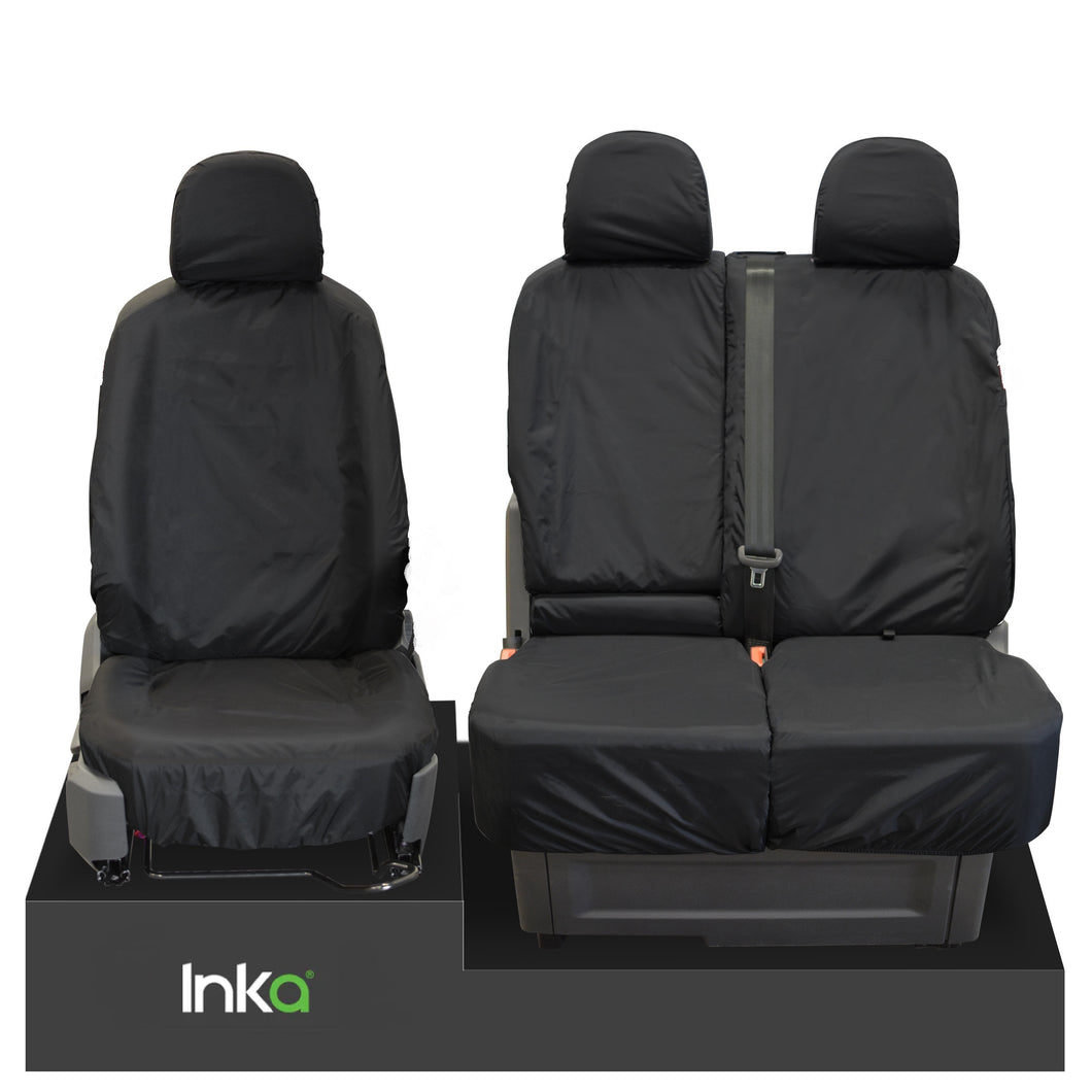 MAN TGE Panel Front Set 1+2 INKA Tailored Waterproof Seat Covers Black MY 17+