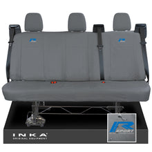 Load image into Gallery viewer, Ford Transit Custom INKA Rear Triple Set Tailored Waterproof Seat Covers Grey
