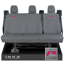 Load image into Gallery viewer, Ford Transit Custom INKA Rear Triple Set Tailored Waterproof Seat Covers Grey
