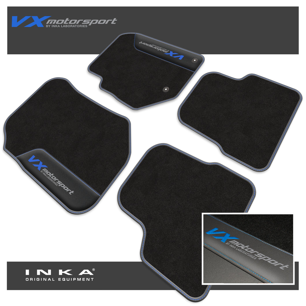 Vauxhall Corsa F Car Mats (Front & Rear Set) with Premium Carpet & OEM Leatherette, Fits MY-19 Onwards