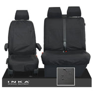 VW Transporter T5, T5.1 Front 1+2 INKA Tailored Waterproof Seat Covers Black MY-03-15