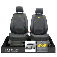 VW Caddy 5 Cargo INKA Front Set 1+1 Tailored Waterproof Seat Covers Grey MY-2020+ [Choice of 7 Colours]