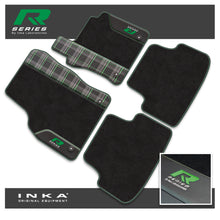 Load image into Gallery viewer, VW Golf MK7 Car Mats (Front &amp; Rear Set) with Premium Carpet, OEM Leatherette &amp; Tartan Design, Fits MY13 to MY19
