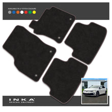 Load image into Gallery viewer, VW Golf MK8 Front &amp; Rear Premium Tailored Carpet Mat Set with 7x Stitch Colours Fits MY20 Onwards
