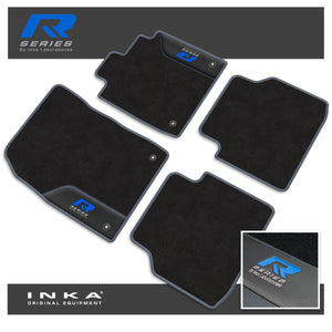 VW ID4 Car Mats (Front & Rear Set) with Premium Carpet & OEM Leatherette, Fits MY21 Onwards