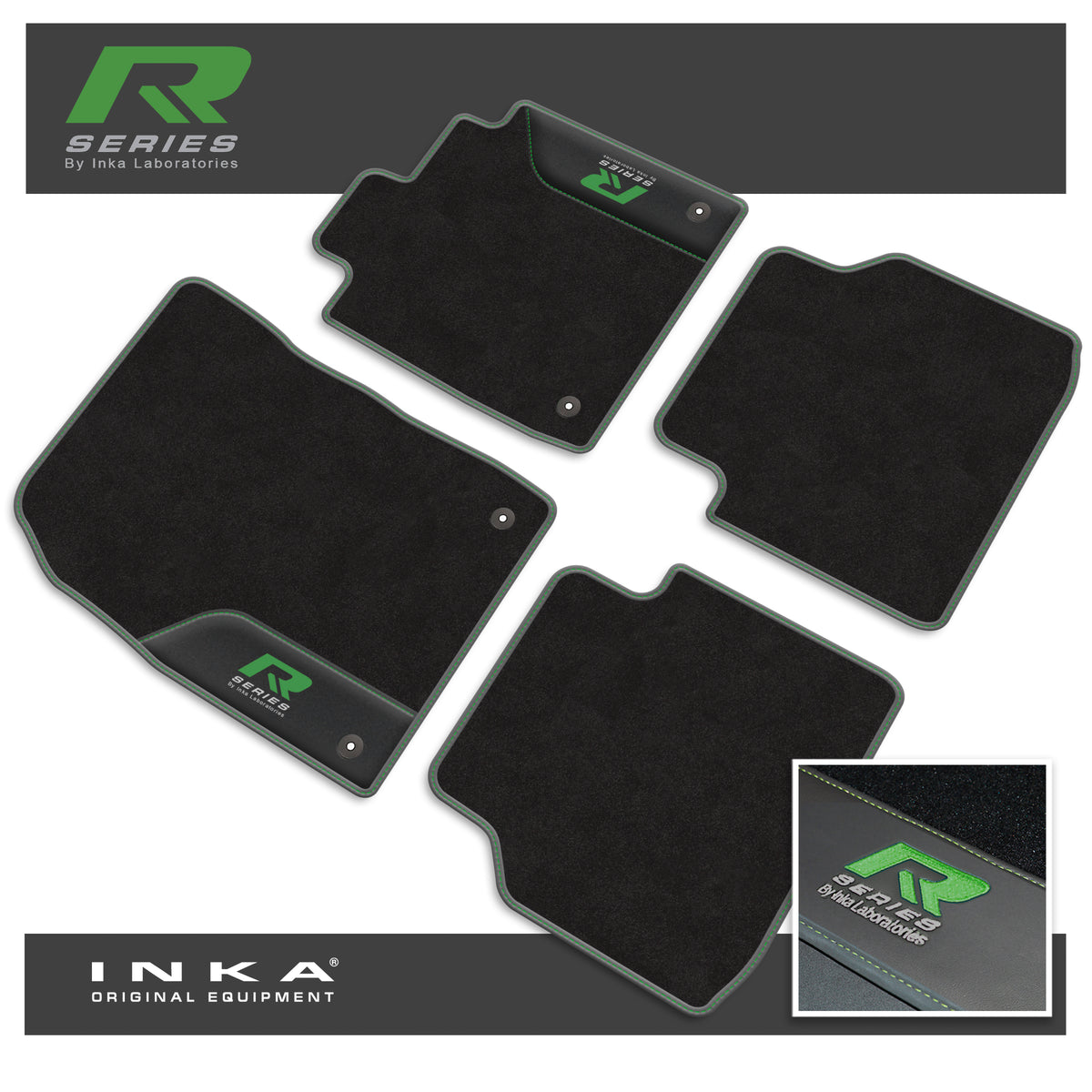 Vw Inka Pattern VW ID4 Car Mats (Front & Rear Set) with Premium | INKA