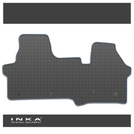 New VW Transporter T7 Front Tailored Rubber Textile Hybrid Dual Grip Floor Mat Black MY25 Onwards (Choice of 7 Colours)