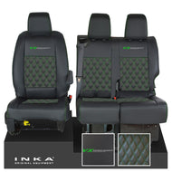 Vauxhall Vivaro MK3 Front 1+2 INKA Bentley Diamond Quilt Leatherette Tailored Seat Covers Black MY19 Onwards