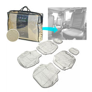 Land Rover Defender Rear 1+1 Tailored Waterproof Seat Covers Almond MY-07-16 For Jump Seats