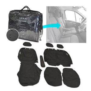 Nissan Primastar Front 1+2 Fully Tailored Waterproof Seat Covers Black MY 22+