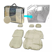 Load image into Gallery viewer, Vauxhall Vivaro X83 Front 1+2 Tailored Waterproof Seat Covers Beige MY 01-14
