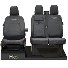 Load image into Gallery viewer, INKA Tailored Ford Transit Custom Waterproof Front Seat Covers Embroidery - MY 2012-2023 [Choice of 2 colours]
