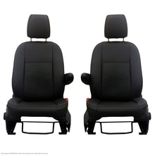 Load image into Gallery viewer, INKA Tailored Ford Transit Custom Front 1+1 Vinyl Leatherette Black Seat Covers [Choice of 8 Stitch Colours]
